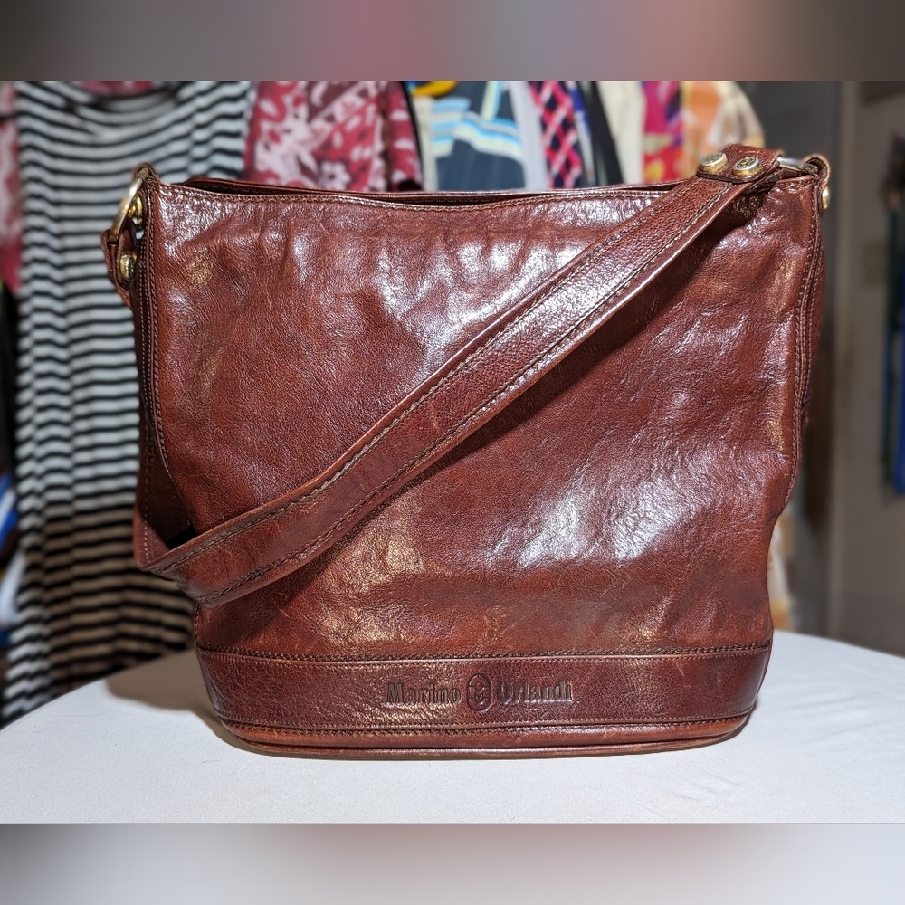 🤎 Marino Orlandi Vintage Italian Leather Bag Excellent Condition